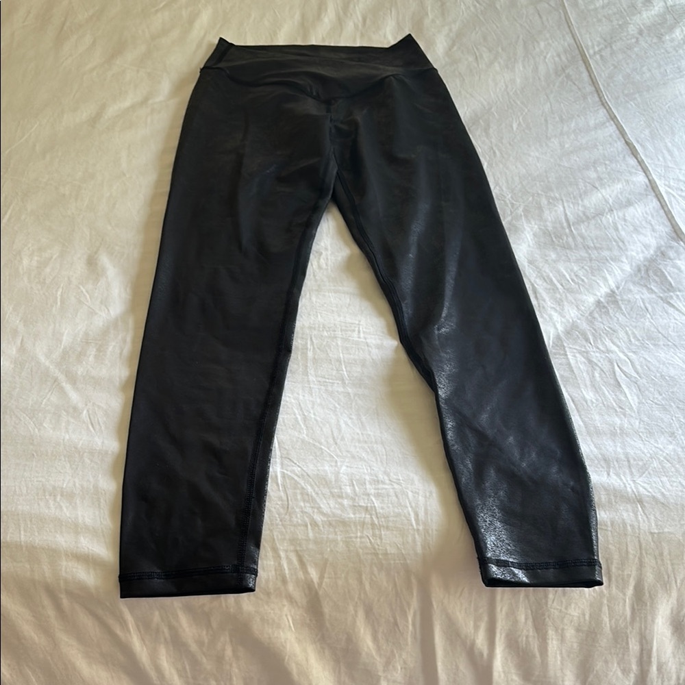 Aerie Black Leggings Tapered Fit Elastic Waistband